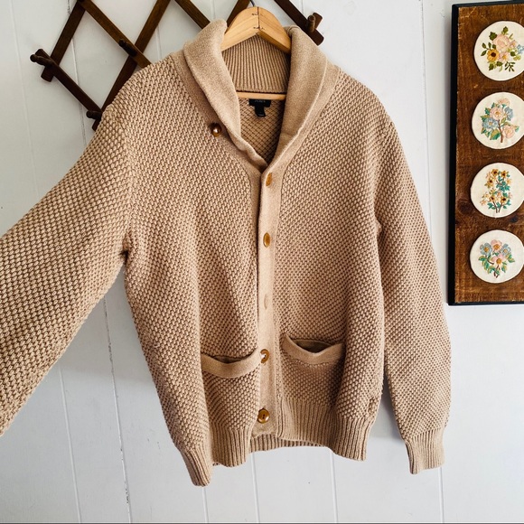 J Crew Cowl Neck Thick Knit Cardigan Sweater - Picture 6 of 8
